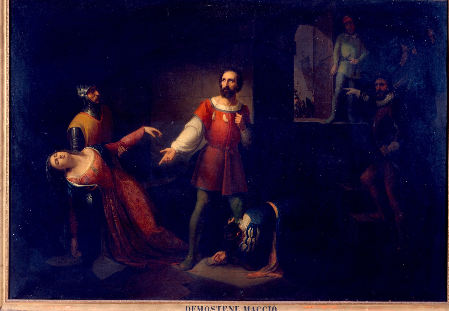 Ultimi momenti del conte di Carmagnola (dipinto) di Macciò Demostene (sec. XIX)