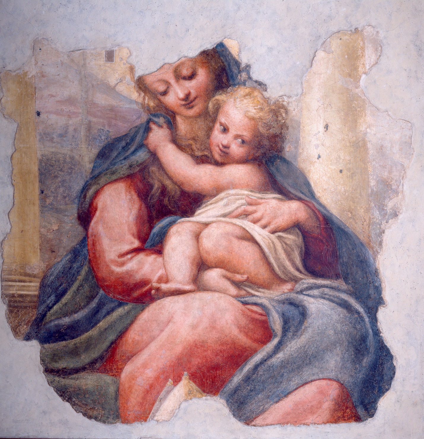 Madonna della scala, Madonna con Bambino (dipinto) di Allegri Antonio detto Correggio (sec. XVI)