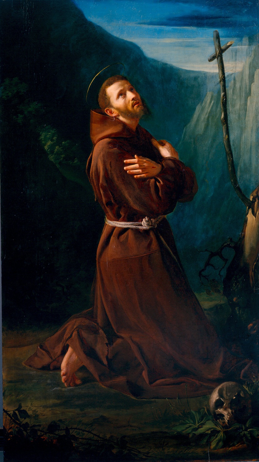 San Francesco d'Assisi (dipinto) di Pescatori Francesco (sec. XIX)