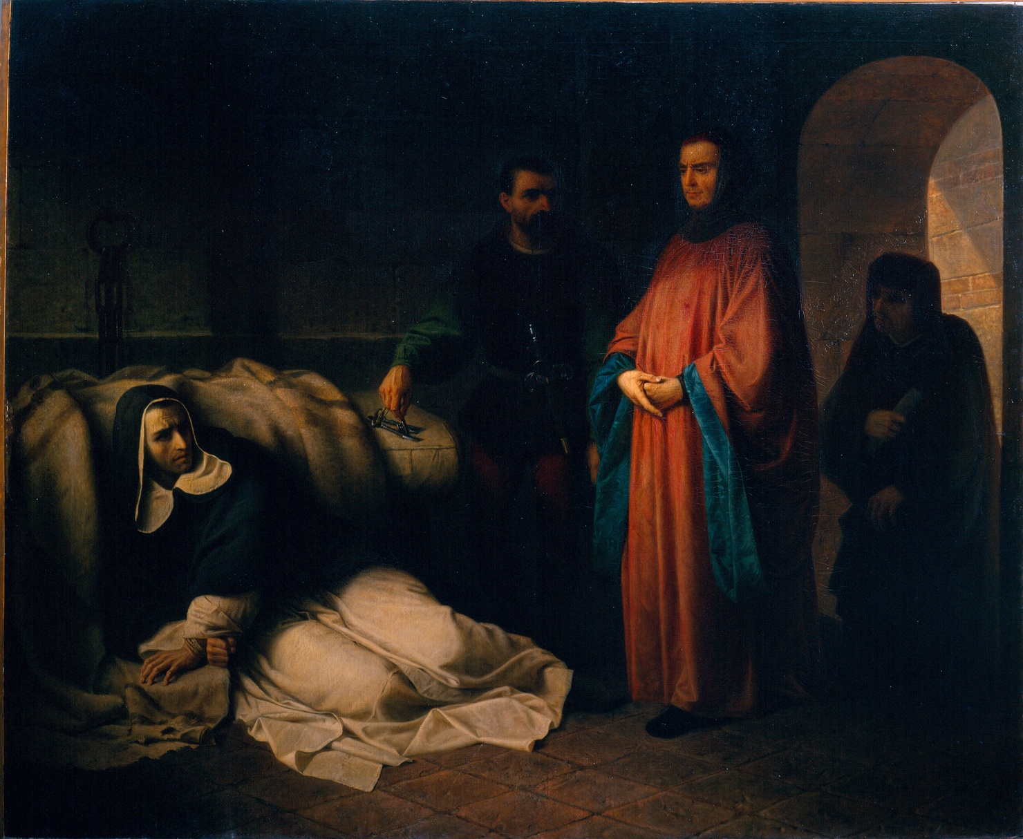 Girolamo Savonarola in carcere (dipinto) di Affanni Ignazio (sec. XIX)