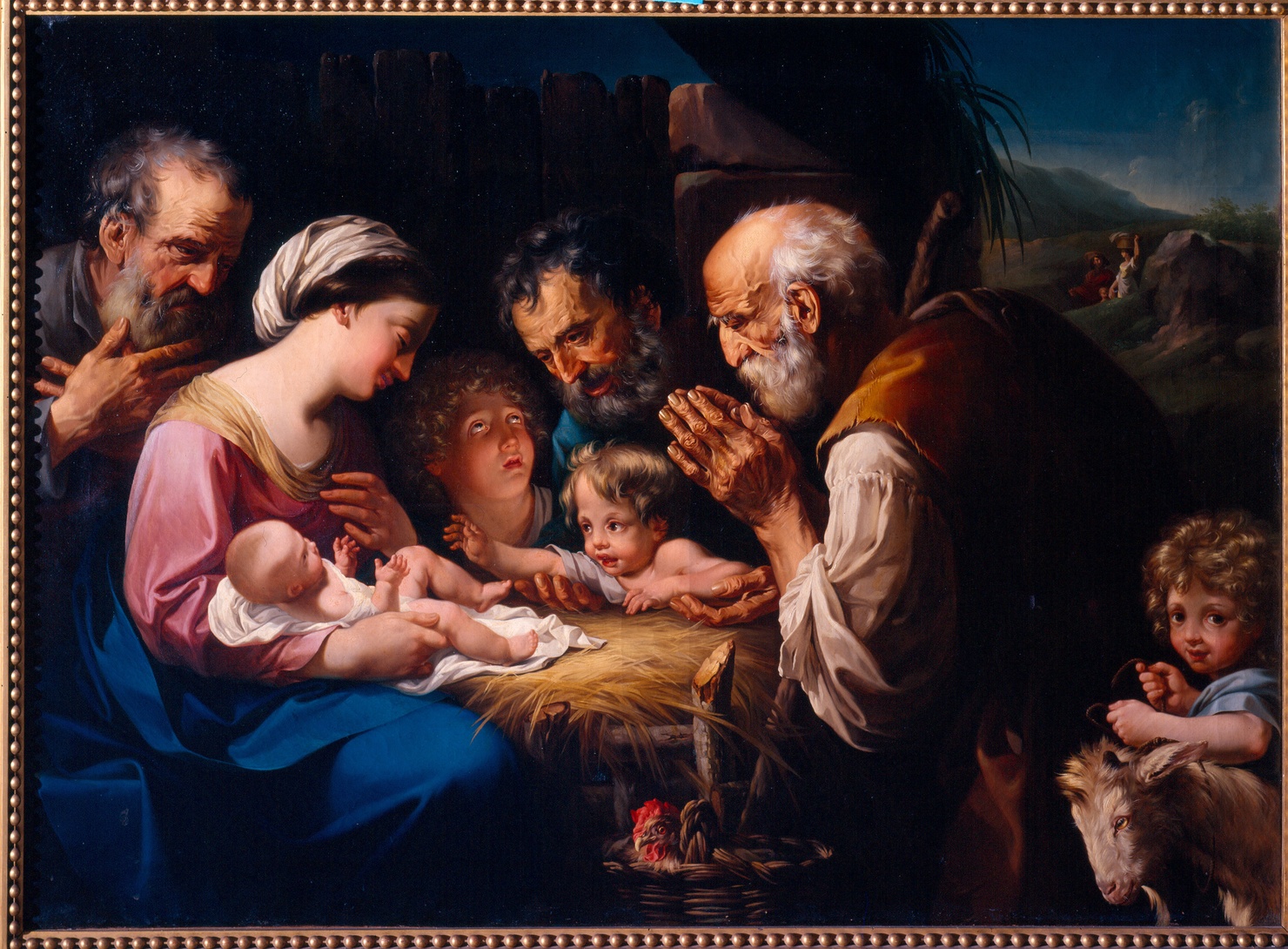 natività di Gesù (dipinto) di Martini Biagio (sec. XVIII)