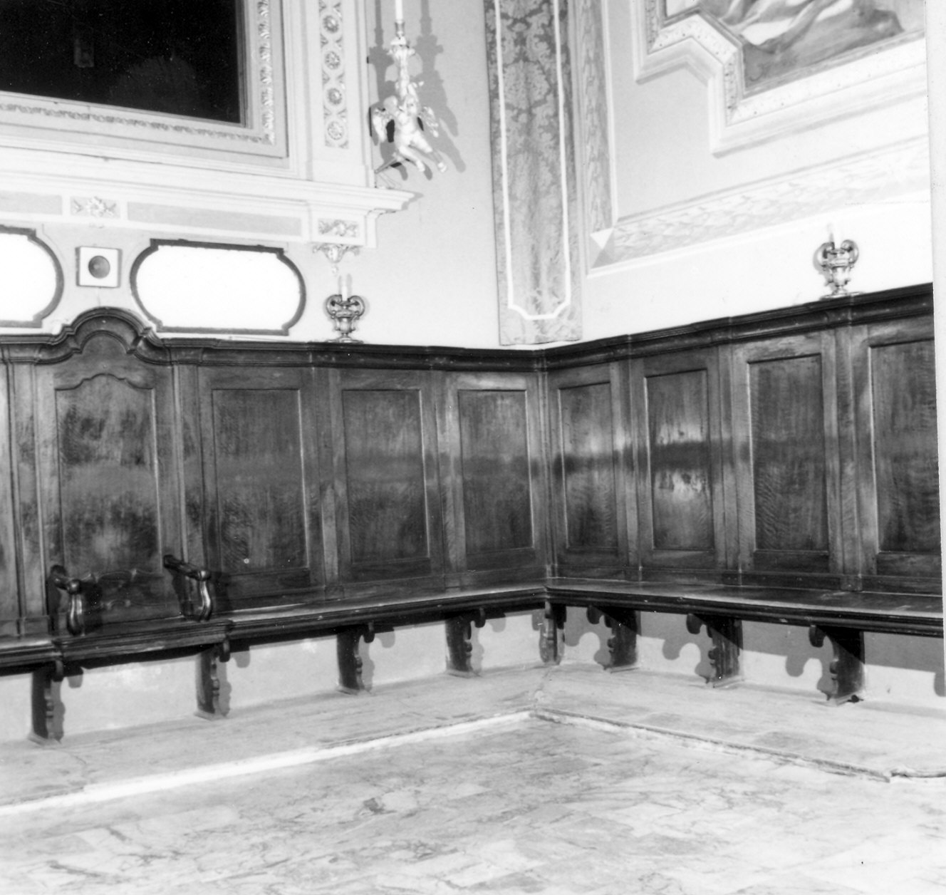 stalli del coro, insieme - ambito piacentino (fine sec. XVIII)