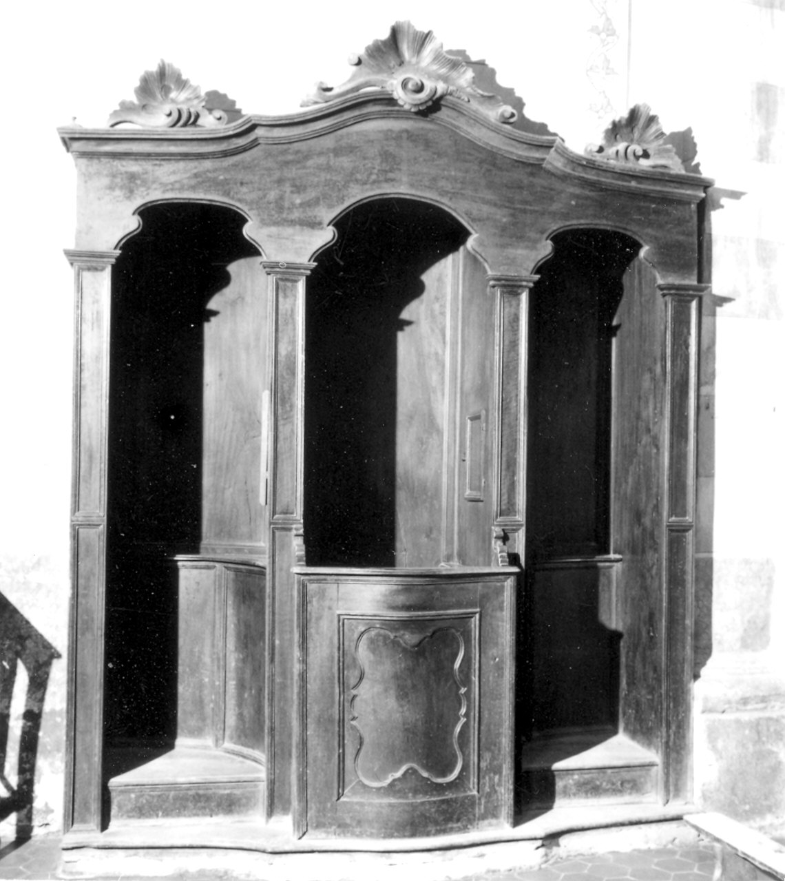 confessionale - ambito piacentino (prima metà sec. XVIII)