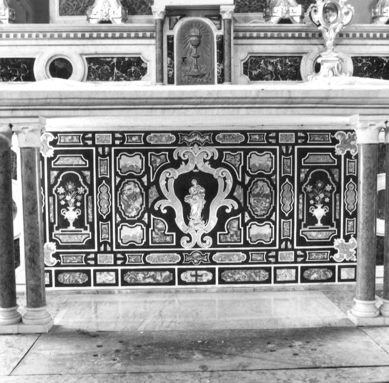 paliotto, elemento d'insieme - ambito piacentino (inizio sec. XVIII)