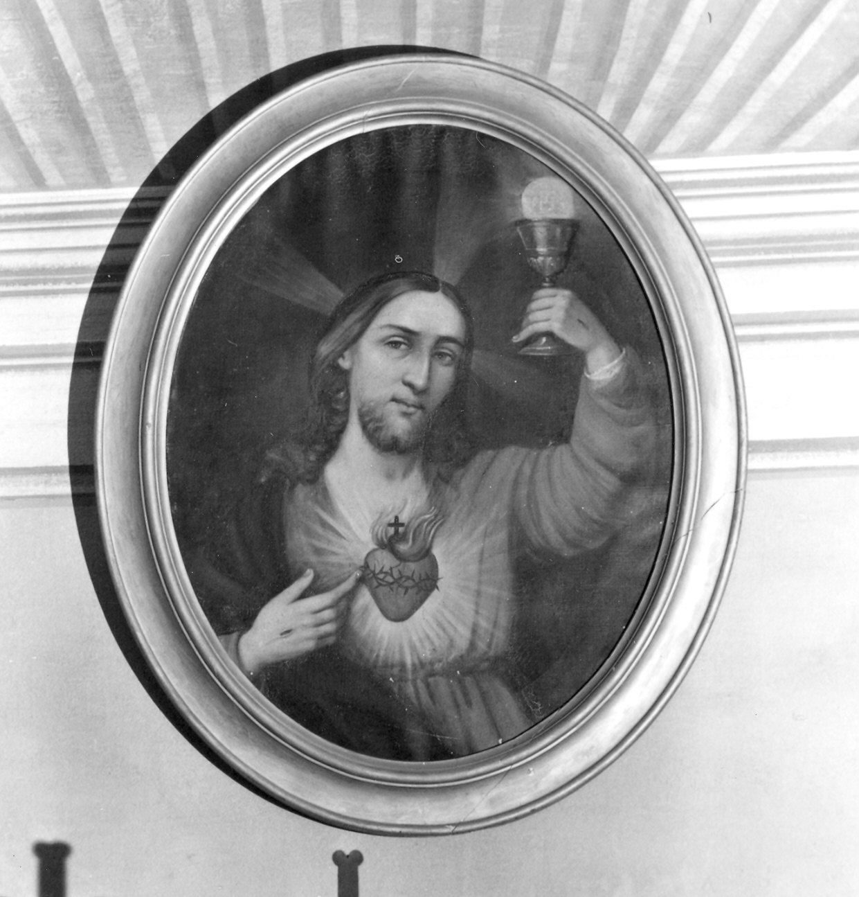 Sacro Cuore di Gesù (dipinto) - ambito piacentino (metà sec. XIX)