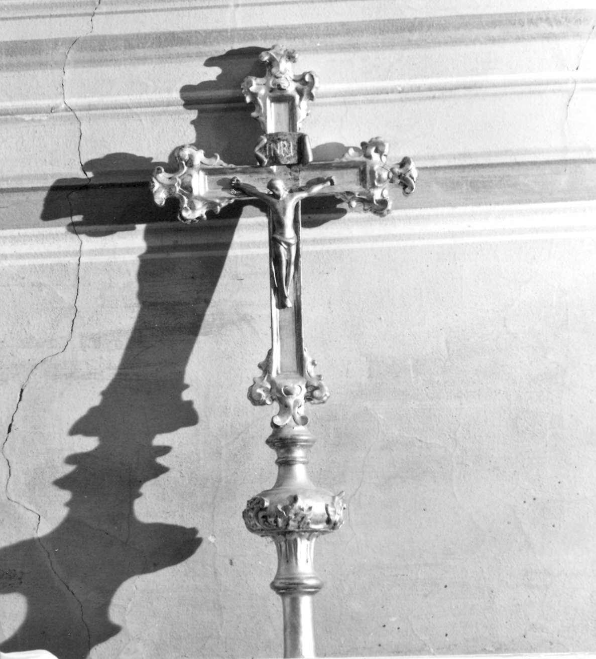 croce processionale - ambito piacentino (prima metà sec. XVIII)