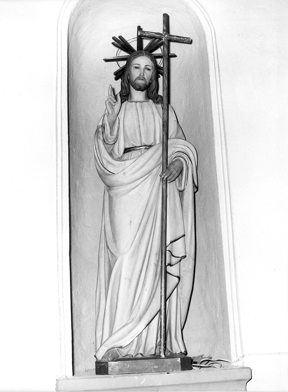Cristo Salvatore (statua) di Runggaldier Joseph (inizio sec. XX)