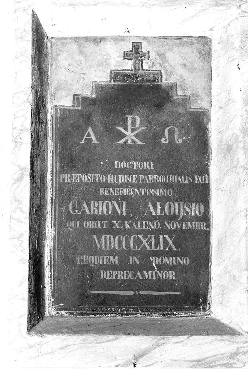 lapide tombale - ambito piacentino (sec. XIX)