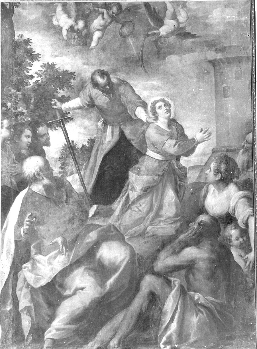 martirio di Santa Barbara (dipinto) di Negretti Jacopo detto Palma il Giovane (sec. XVI)