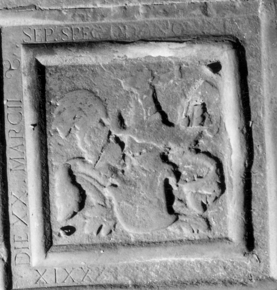 lapide tombale - ambito piacentino (sec. XVI)