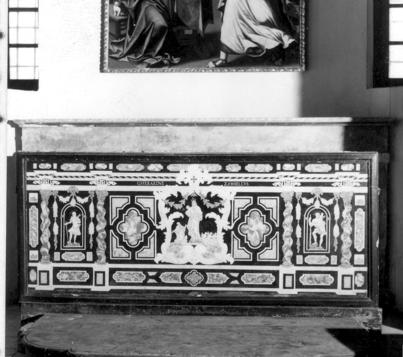 La Madonna e San Sisto (paliotto) - ambito emiliano (sec. XVIII)