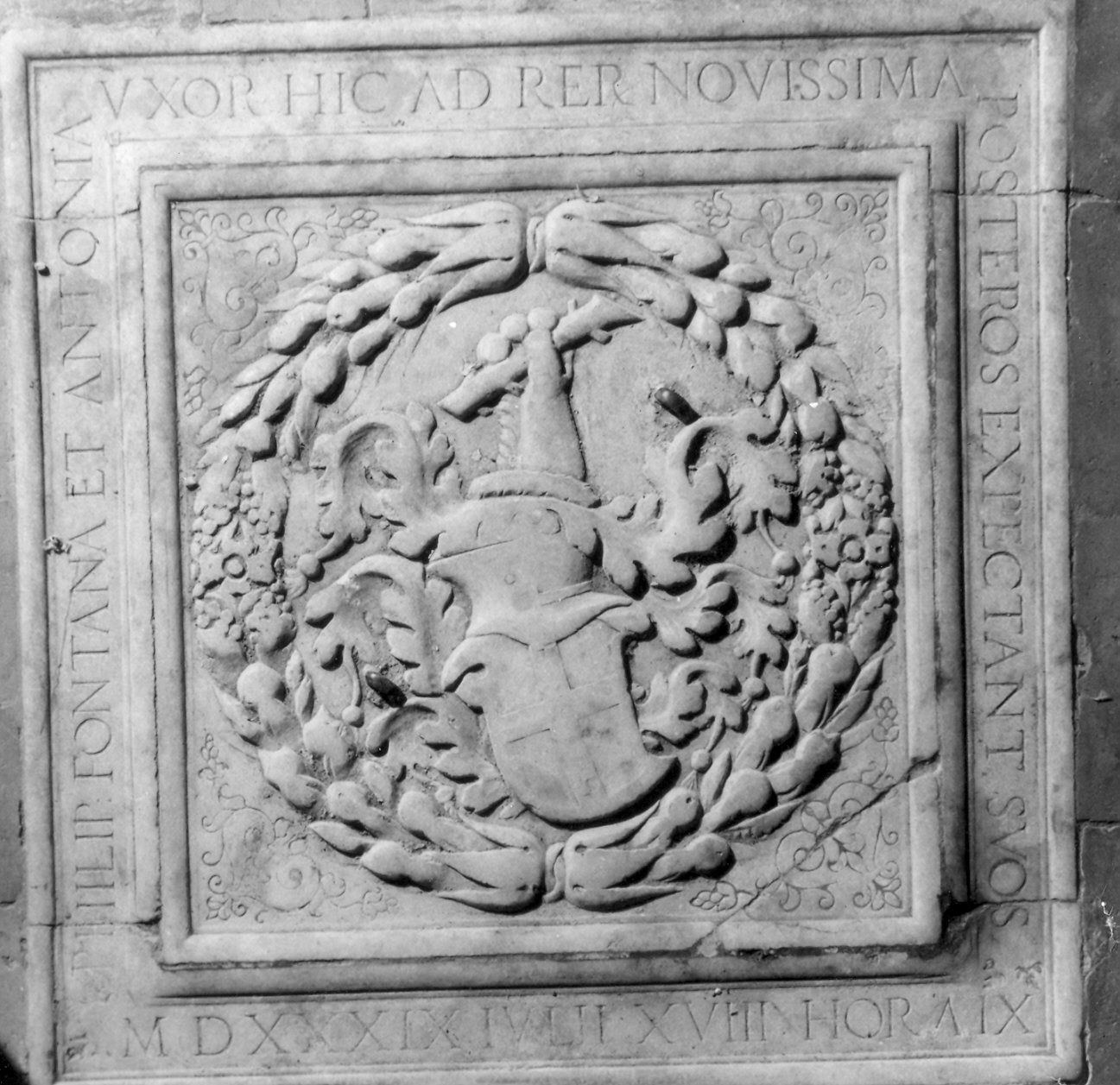 lapide tombale - ambito piacentino (sec. XVI)