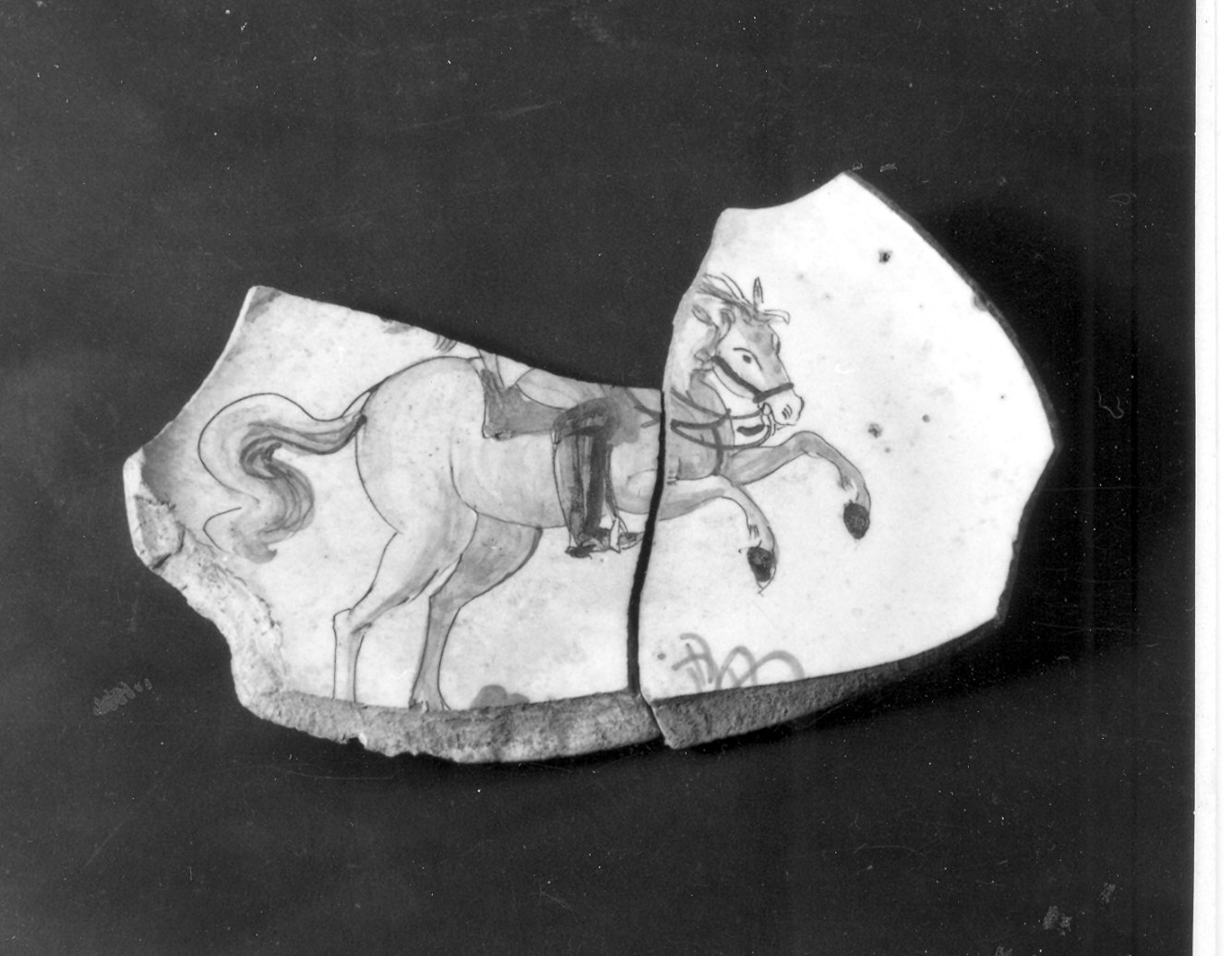 piatto, frammento - ambito piacentino (?) (fine sec. XVIII)