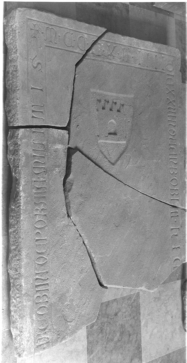 lapide tombale - ambito piacentino (sec. XIV)