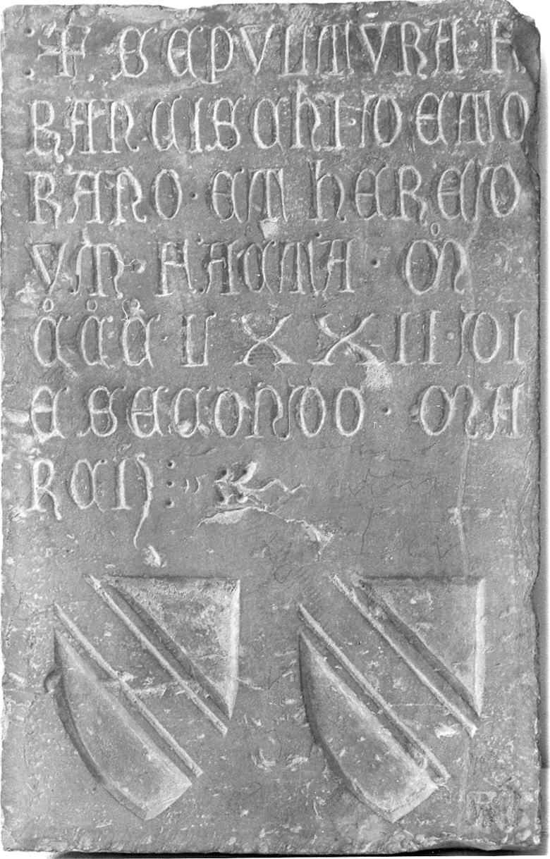 lapide tombale - ambito piacentino (sec. XIV)