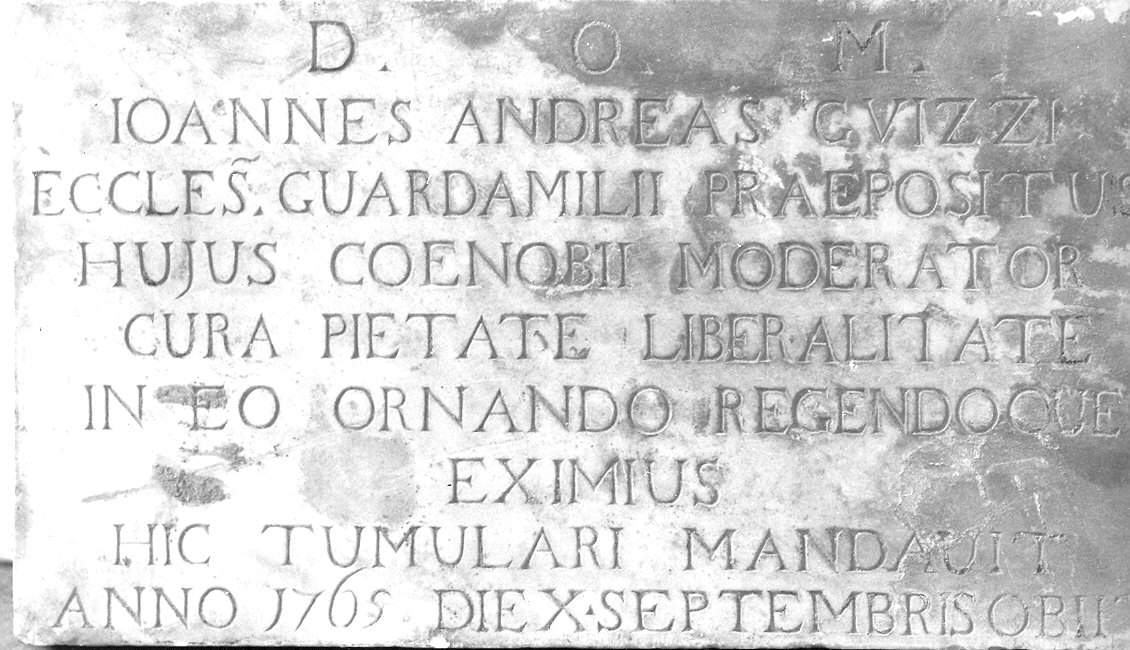 lapide tombale - ambito piacentino (sec. XVIII)