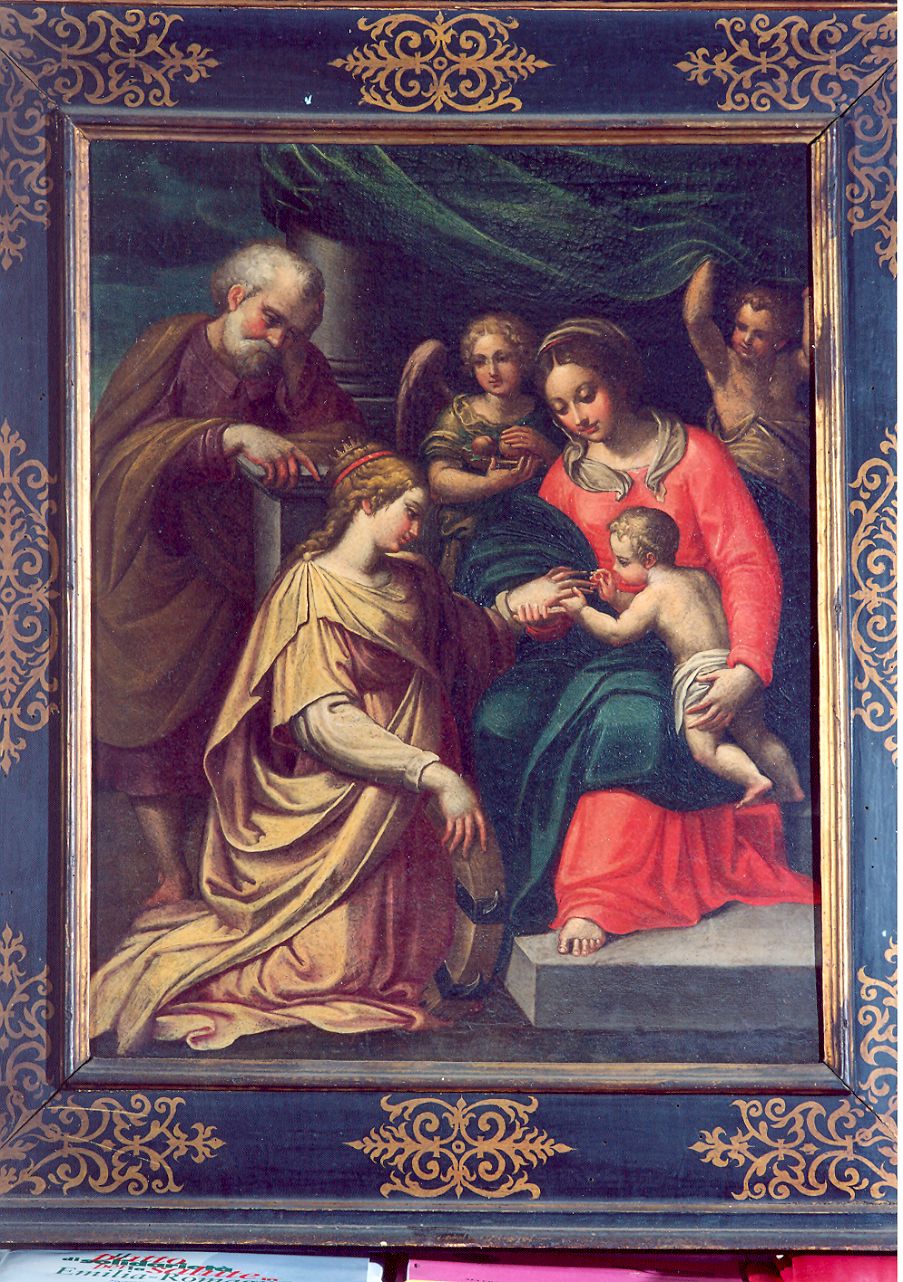 matrimonio mistico di Santa Caterina d'Alessandria (dipinto, elemento d'insieme) - ambito emiliano (prima metà sec. XVII)