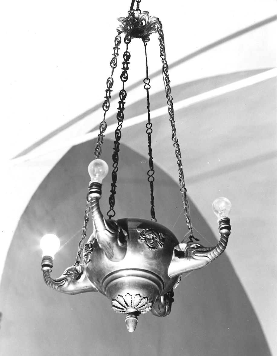 lampada pensile, serie - produzione Italia settentrionale (prima metà sec. XX)