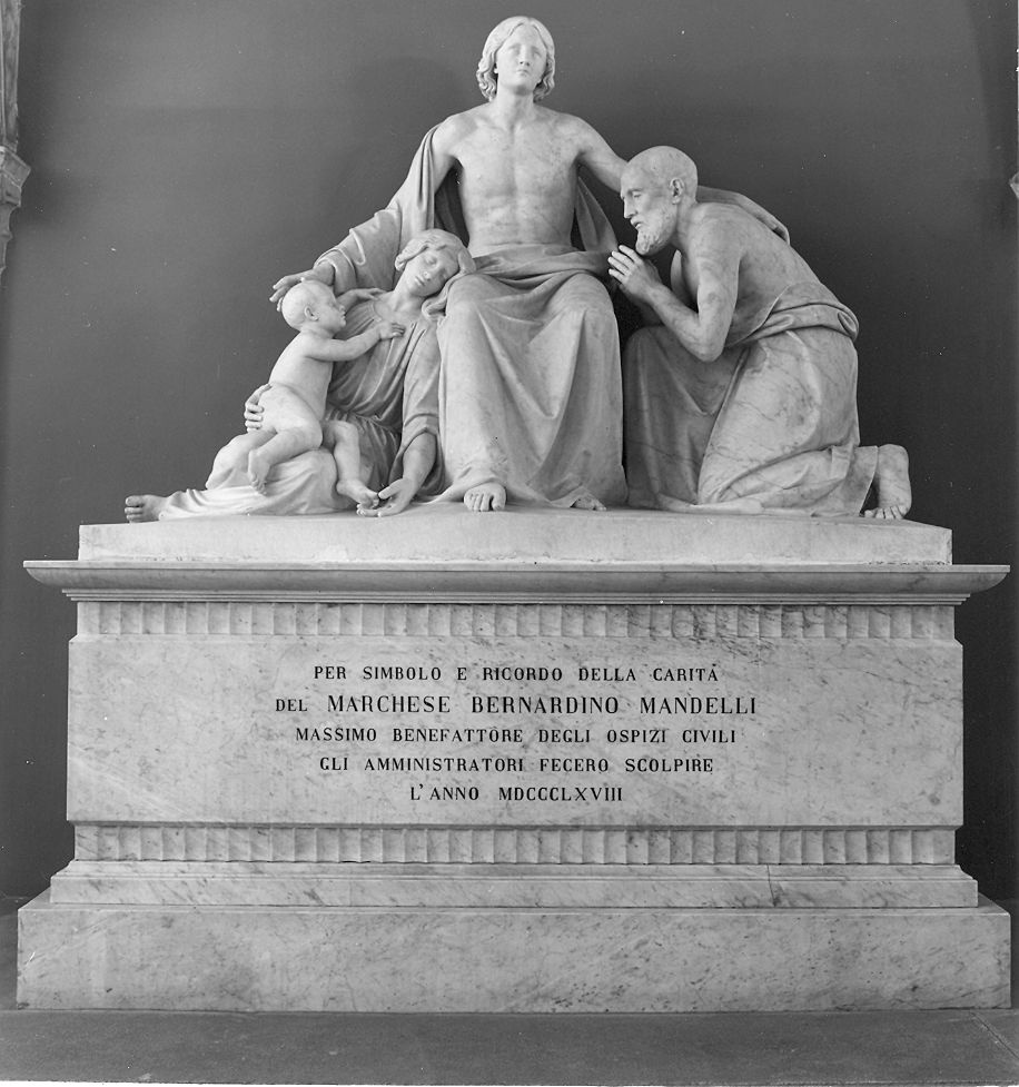 Carità (scultura) di Ferrarini Agostino (sec. XIX)