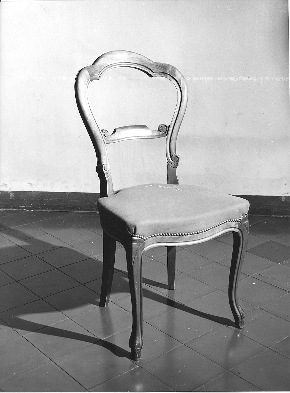 sedia, serie - ambito piacentino (seconda metà sec. XIX)