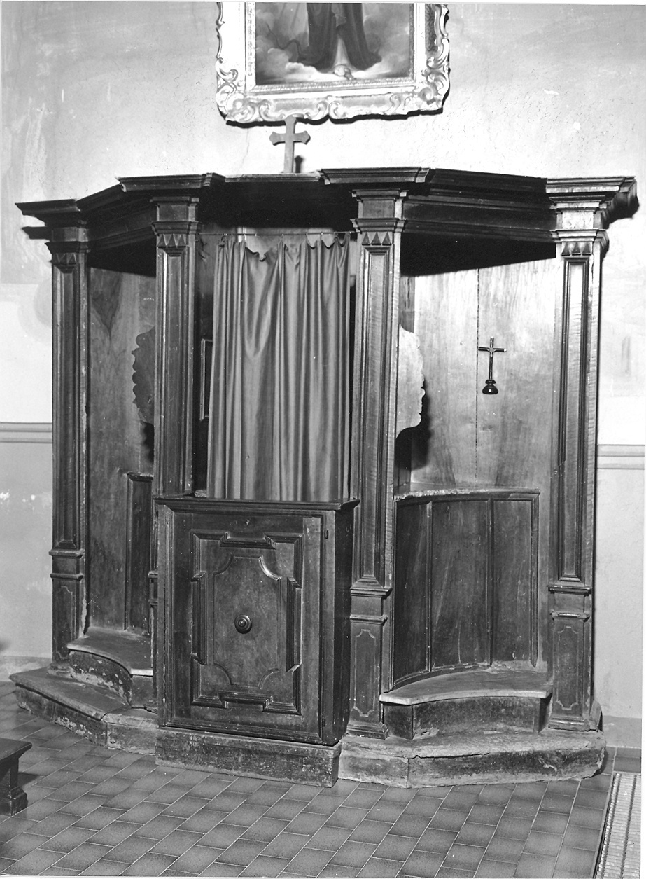 confessionale - ambito piacentino (fine/inizio secc. XVII/ XVIII)
