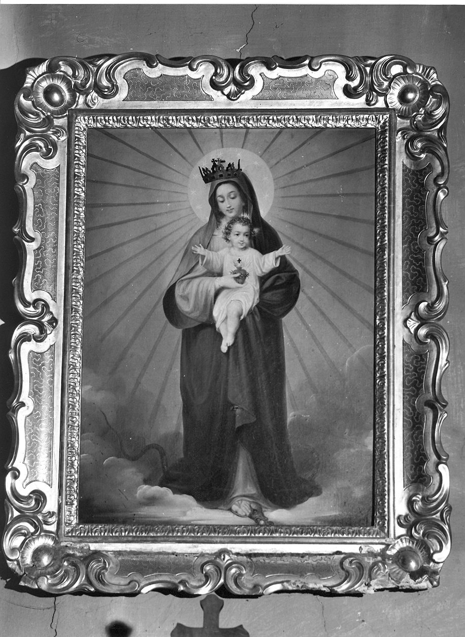 Nostra Signora del Sacro Cuore di Gesù, Madonna con Bambino e Sacro Cuore (dipinto) - ambito Italia settentrionale (inizio sec. XX)