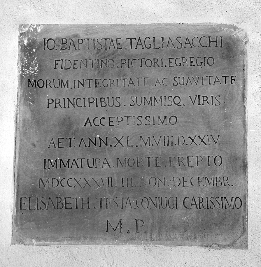 lapide tombale - ambito piacentino (sec. XVIII)