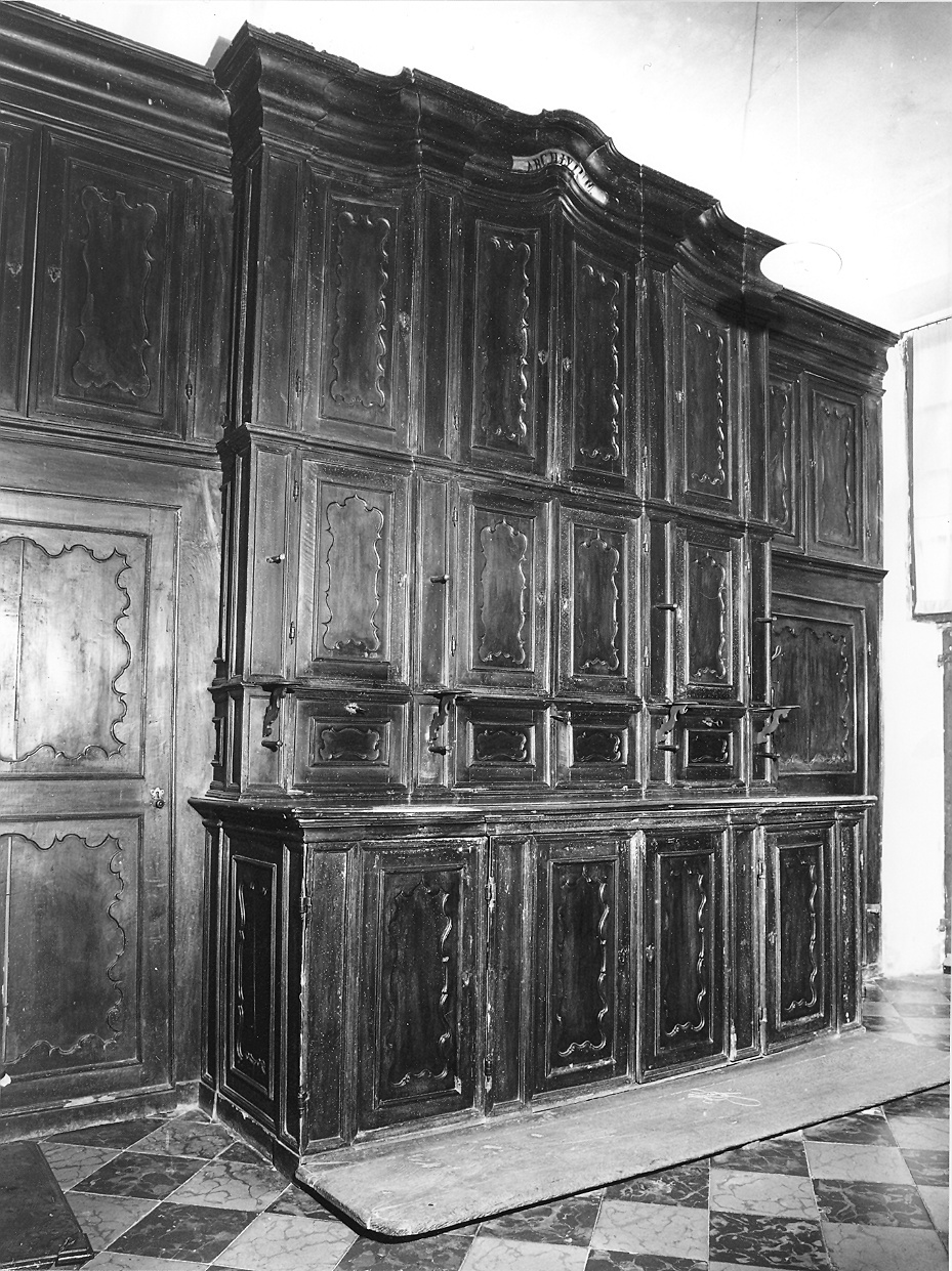 mobile da sacrestia - ambito piacentino (terzo quarto sec. XVII, sec. XVIII)