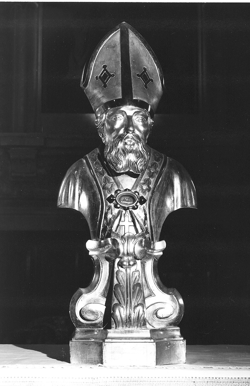 reliquiario - a busto, serie - ambito piacentino (seconda metà sec. XVIII)