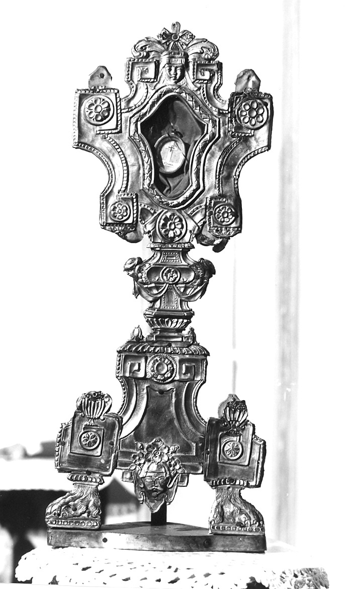 reliquiario - a ostensorio - ambito piacentino (ultimo quarto sec. XIX)