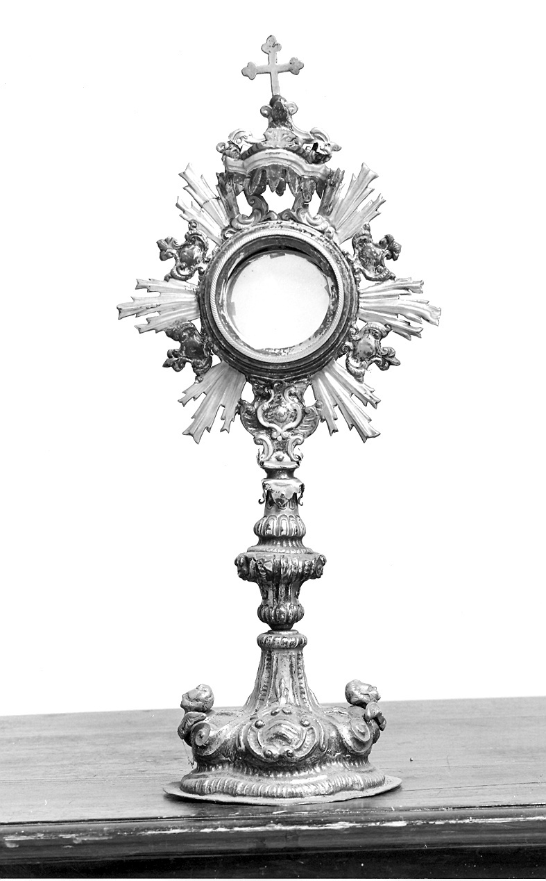 ostensorio - a raggiera - ambito piacentino (fine sec. XVIII)