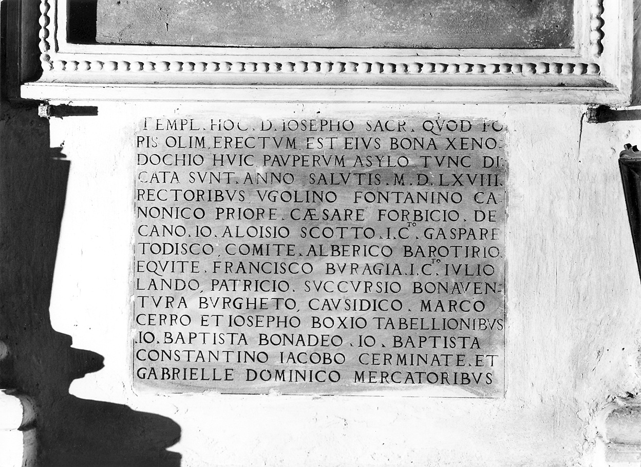 lapide commemorativa - ambito piacentino (sec. XVI)
