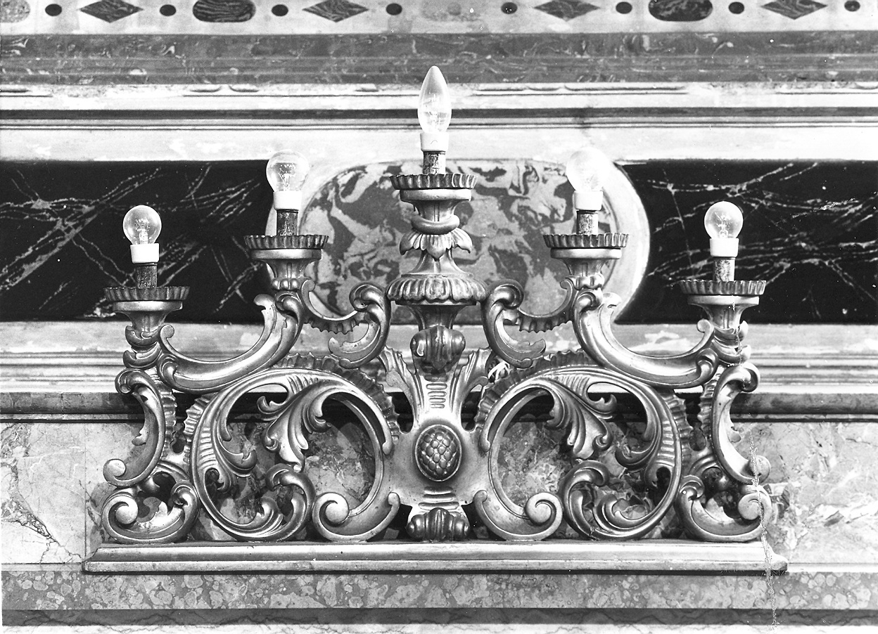 candelabro, serie - ambito piacentino (seconda metà sec. XVIII)