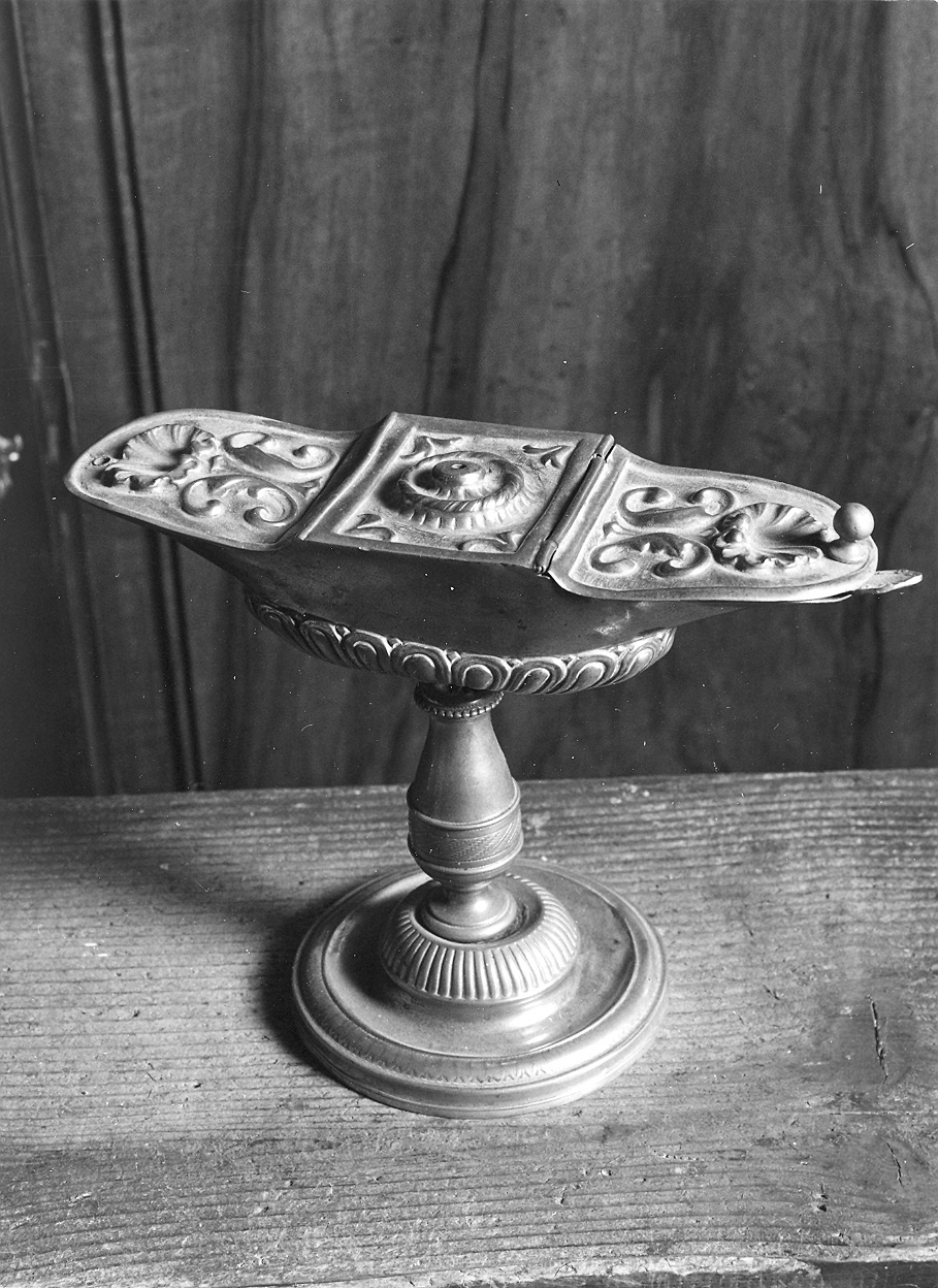 navicella portaincenso - a doppia valva - ambito piacentino (sec. XIX)