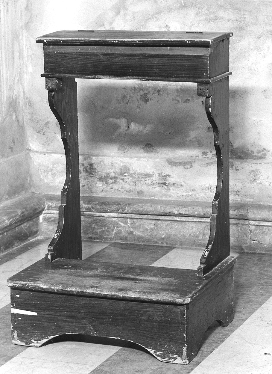 inginocchiatoio - ambito piacentino (seconda metà sec. XIX)