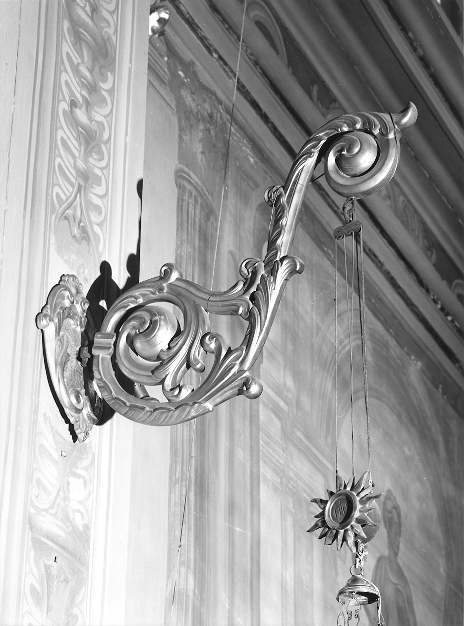 reggilampada a bracci, coppia - ambito piacentino (sec. XIX)