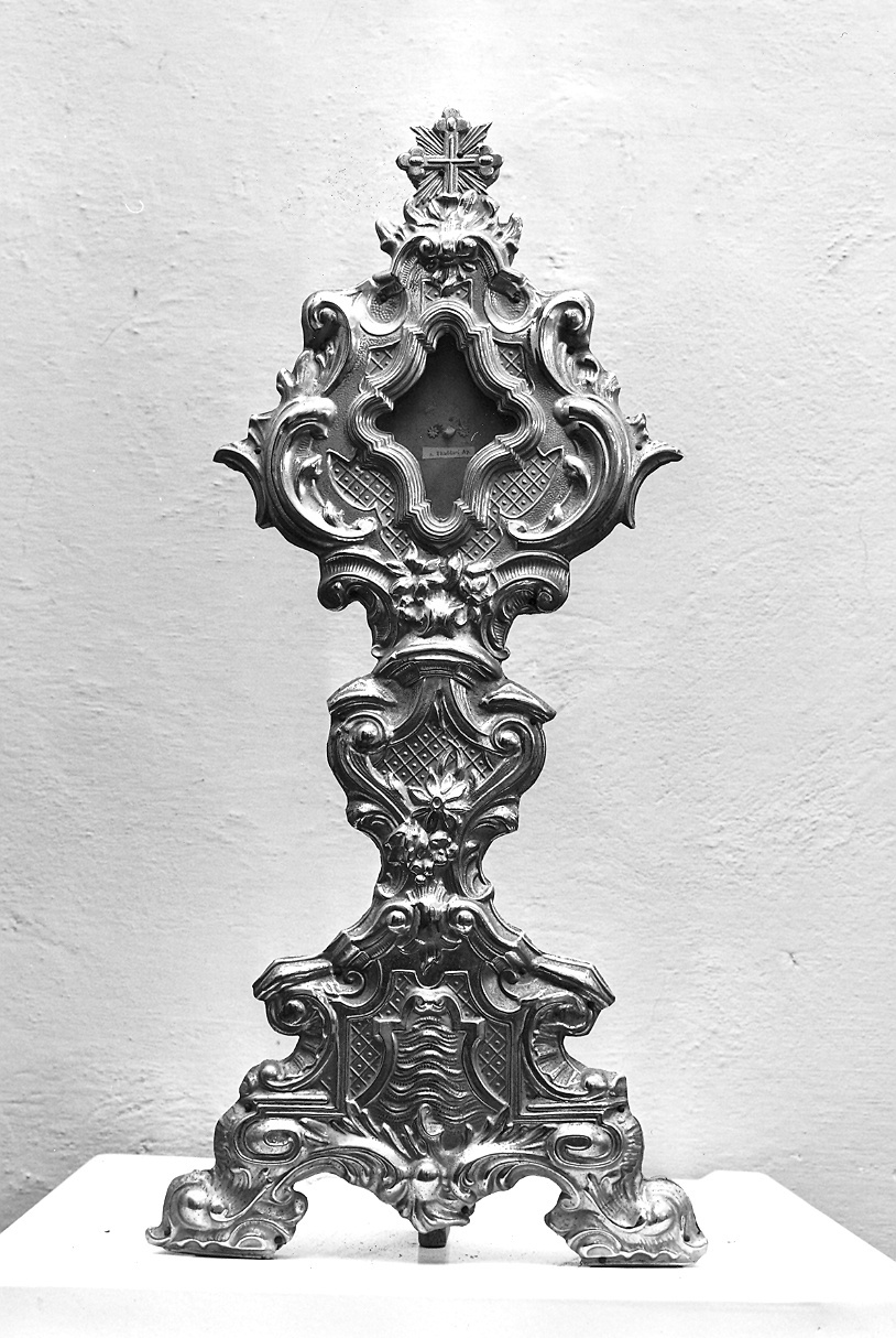 reliquiario - a ostensorio, serie - ambito piacentino (seconda metà sec. XIX)