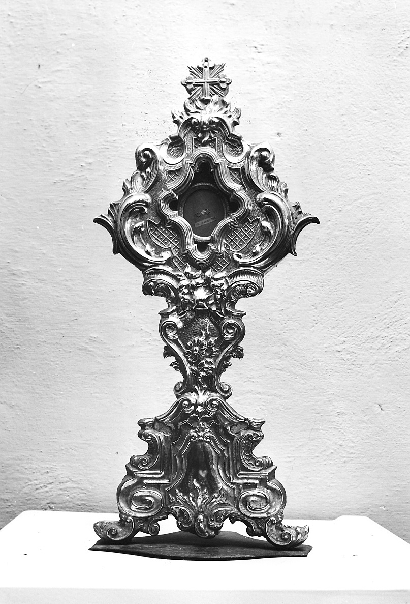 reliquiario - a ostensorio, serie - ambito piacentino (seconda metà sec. XIX)