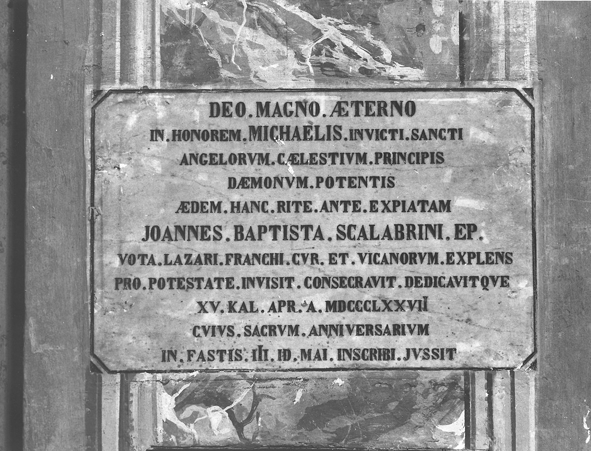 lapide documentaria - ambito piacentino (sec. XIX)