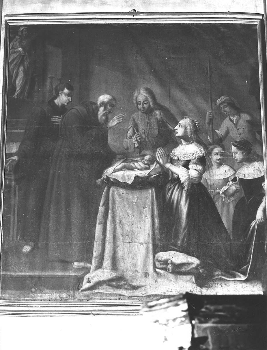 San Francesco di Paola resuscita un fanciullo (dipinto) - ambito emiliano (seconda metà sec. XVIII)