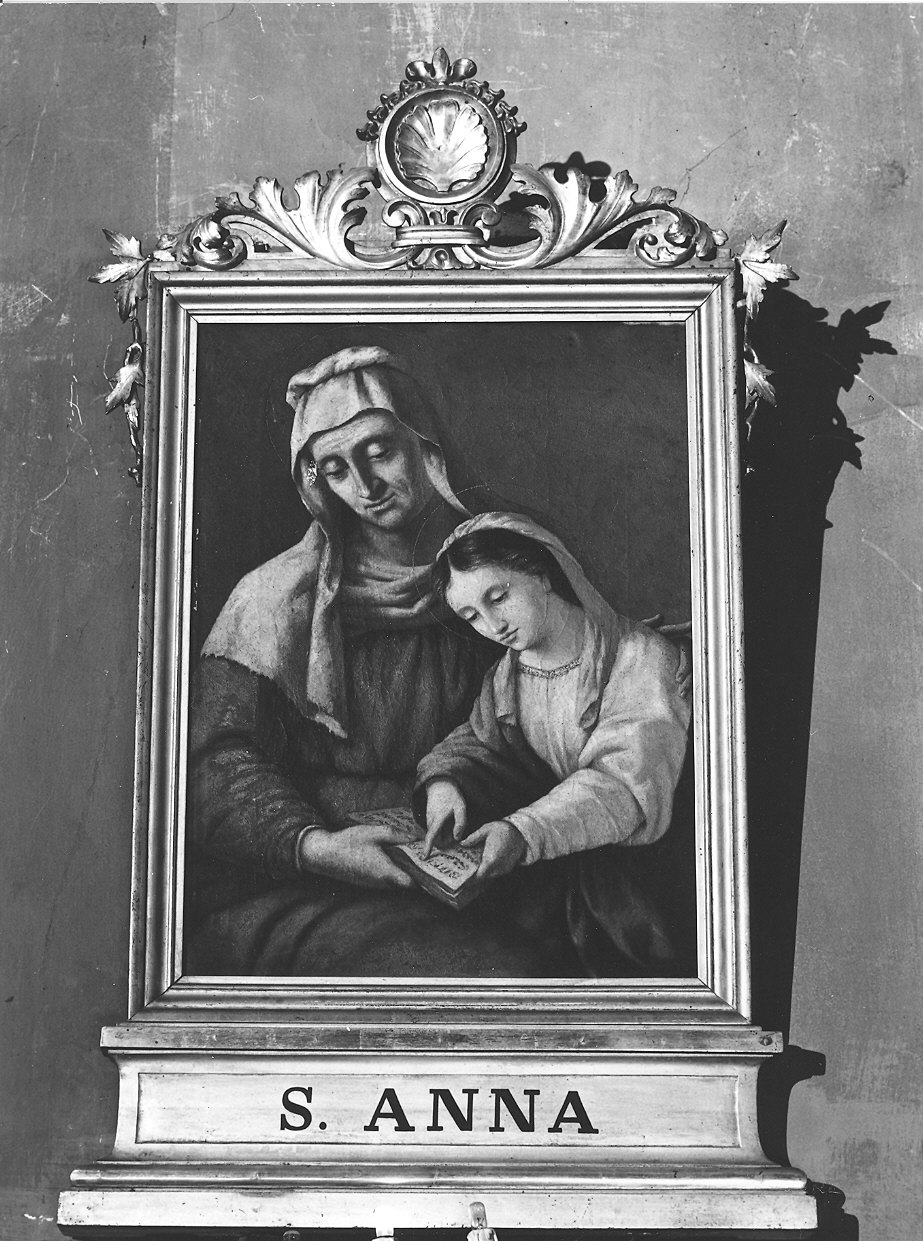 Sant'Anna insegna a leggere a Maria Vergine (dipinto) - ambito piacentino (sec. XIX)