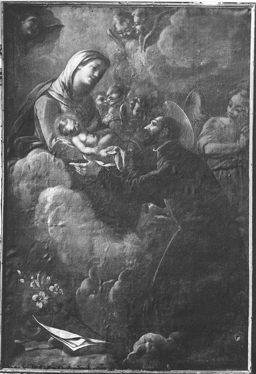 apparizione della Madonna con Bambino a San Gaetano da Thiene (dipinto) - ambito piacentino (seconda metà sec. XVII)