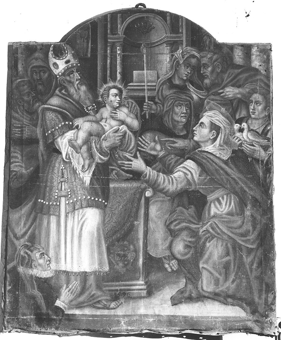 presentazione di Gesù al tempio (dipinto) - ambito emiliano-lombardo (sec. XVI)