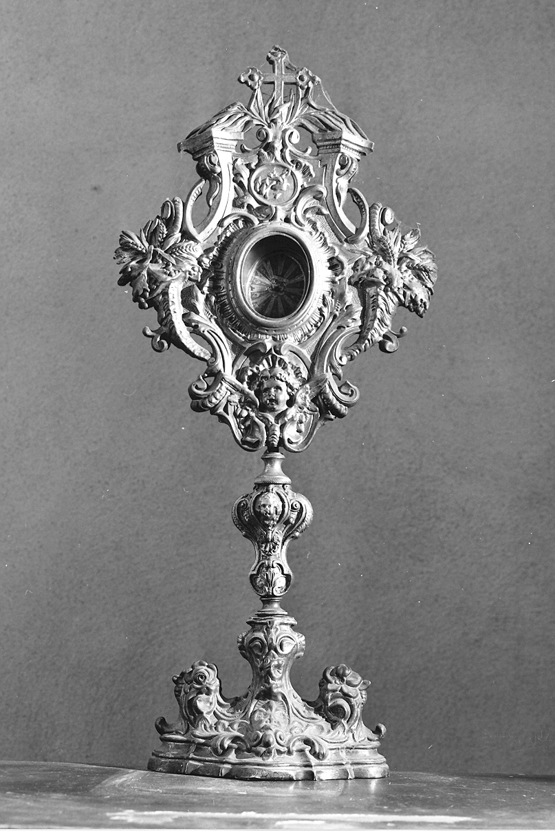 reliquiario - a ostensorio - ambito emiliano-lombardo (seconda metà sec. XIX)