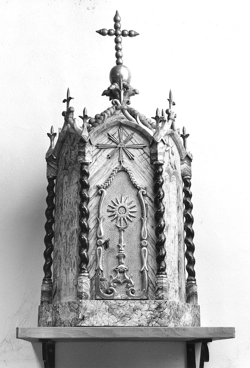 tabernacolo - a tempietto - ambito piacentino (fine/inizio secc. XIX/ XX)