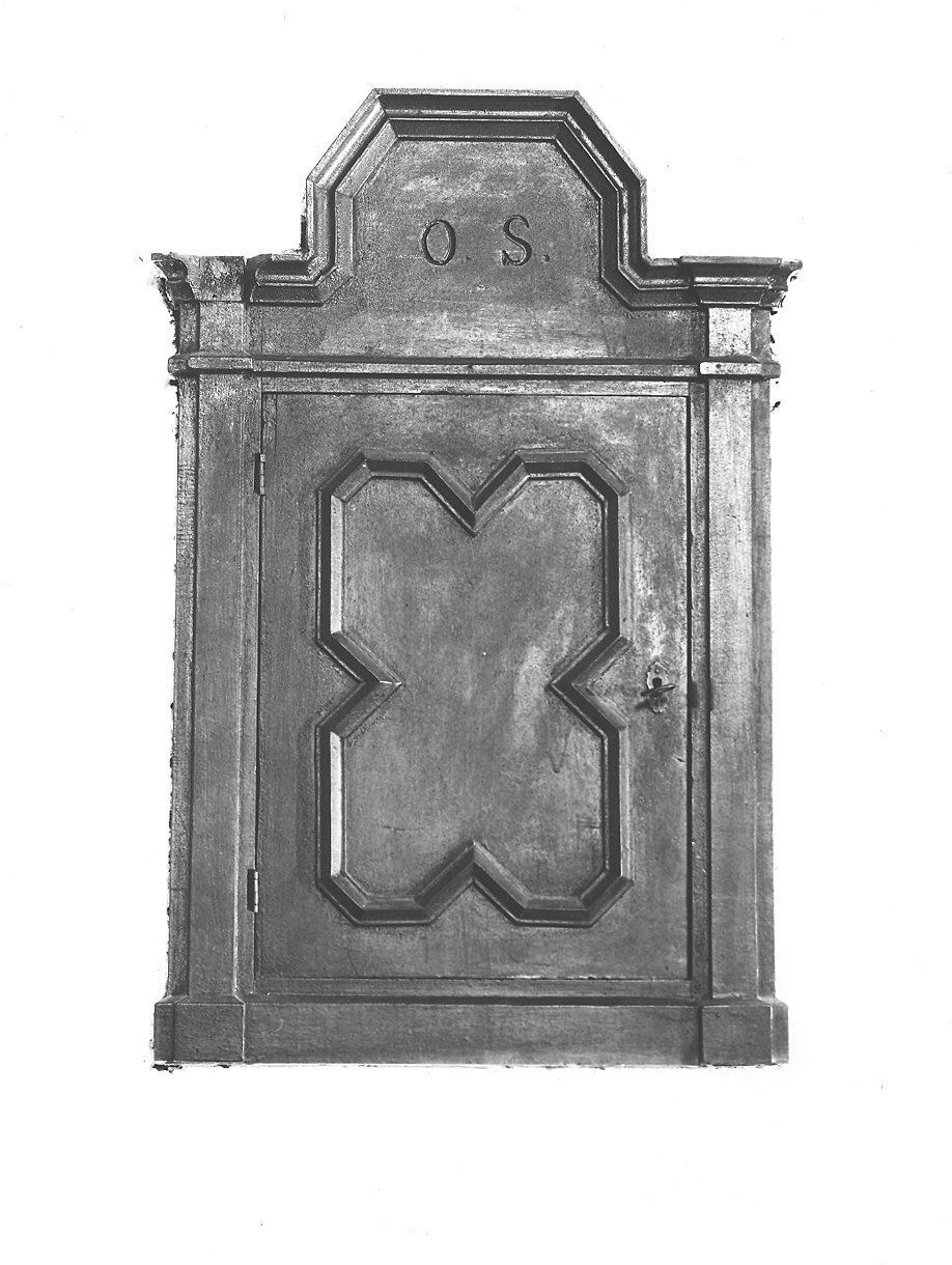 armadietto a muro, serie - ambito piacentino (seconda metà sec. XIX)