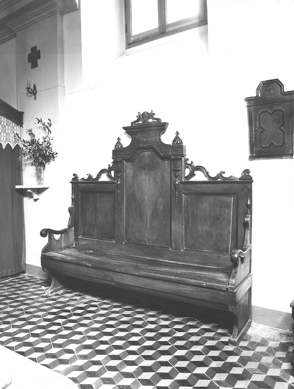 banco del celebrante - ambito piacentino (seconda metà sec. XIX)