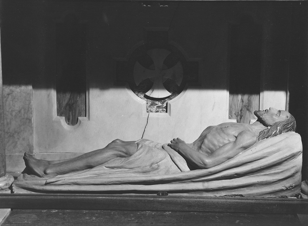 Cristo morto (statua) - produzione Italia settentrionale (prima metà sec. XX)