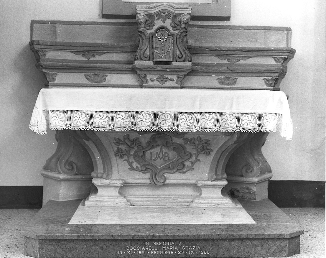 altare - ambito piacentino (metà sec. XVIII)