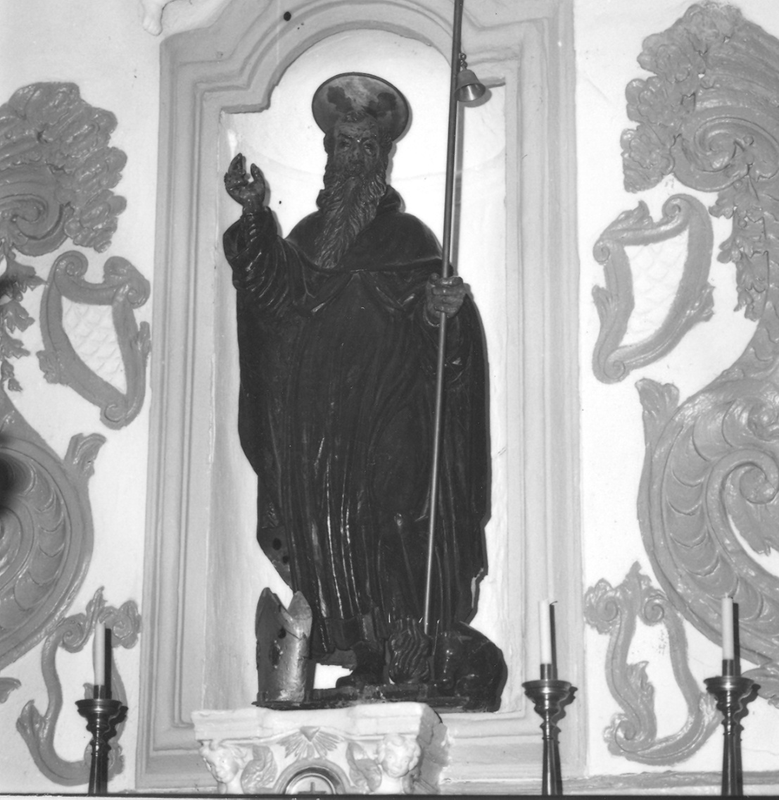 Sant'Antonio Abate (statua) - ambito piacentino (sec. XVI)